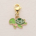 Detail of colorful enamel sea turtle pendant with gold clasp for DIY jewelry - Turtle Shape (6)