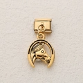 Golden cowboy series horseshoe and horse head charm for DIY stainless steel bracelets - Horse Head Horseshoe Style (1)