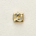 Maglia charm italiana con design a S dorato, strass e intarsio in perla bianca - Lettera S (7)