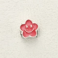 Charm fiore rosa con sorriso per bracciale componibile italiano in acciaio - Fiore Rosa Sorridente (9)