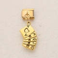 Golden Italian charm link with royal flush heart poker cards for modular bracelets - Poker Royal Flush Style (14)