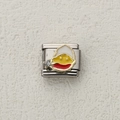 Italian modular charm in stainless steel featuring a colorful enamel chef character design - Cartoon Figure Enamel Style (14)