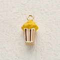 Creative popcorn pendant jewelry charm with gold plating and colorful enamel finish - Popcorn Red White Box Style (7)