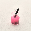 Miniatur-Anhänger in rosa Milchtee-Optik aus Harz mit Metallöse für DIY-Schmuck - Rosa Milchtee (13)