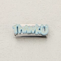 Italian modular charm in stainless steel with light blue THAnkU letter pattern - Light Blue Thank U Style (19)