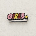 Italian charm link with GIRLS text and yellow star on stainless steel bracelet - Colorful Girls Style (23)