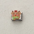 Italian charm for stainless steel bracelet featuring a cute Christmas reindeer motif - Cartoon Deer Figure Style (25)