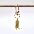 Portachiavi vintage a stivale da cowboy in lega dorata con chiusura a moschettone - Forma di Stivale da Cowboy(3)