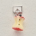Maillon de bracelet italien avec un pendentif réaliste en forme de trognon de pomme - Style Trognon de Pomme Simulation (13)