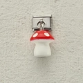 Italian charm bracelet module with red and white enamel mushroom charm in stainless steel - Red Spotted Mushroom (11)