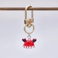Christmas reindeer knit hat keychain pendant with golden lobster clasp and red resin charms - Red Hat With Antlers Style (11)