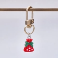 Christmas keychain pendant featuring a red fortune bag with gold lobster clasp - Red Snowflake Lucky Bag Style (13)