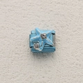 Blue enamel starfish charm with crystals for stainless steel modular DIY bracelet - Blue Starfish Style (14)