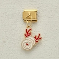 Weihnachtliches Rentier-Charm in Gold für italienische Edelstahl-Modularmbänder - Weihnachtsrentier (9)