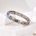 Italian charm bracelet in stainless steel with colorful Van Gogh art miniature links - Van Gogh Art Style (17)