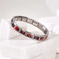 Italian modular stainless steel bracelet featuring red and black Naruto anime charm links - Naruto Anime Style (16)