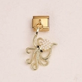Goldener Oktopus-Anhänger für italienisches Modularmband mit Perlenverzierung - Künstliche Perle Oktopus Stil(10)