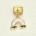 Maglia per bracciale componibile dorata con ciondolo arcobaleno e nuvola - Stile Nuvola Arcobaleno (18)