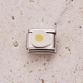 Italian modular charm link in stainless steel with a cute 3D fried egg design for DIY jewelry - Fried Egg Style (21)