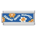 Italian charm bead with Always Choose Kindness slogan and vintage floral pattern - ALWAYS CHOOSE KINDNESS Style (4)