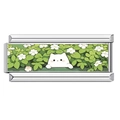 Maglia charm italiana per bracciale fai-da-te con gatto carino e foglie verdi - Stile Gatto Bianco tra i Fiori (6)
