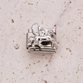Charm italiano Pegasus in argento per bracciale modulare in acciaio inossidabile - Pegaso Argentato (9)
