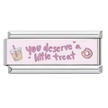 Maglia charm italiana con smalto rosa, ciambelle e frase motivazionale dolce - Stile TREAT Slogan (13)