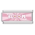 Charm italiano con margherita rosa e scritta Bloom per bracciali modulari fai da te - Stile BLOOM Fiore (15)