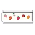 Charm modulare in stile italiano in acciaio inossidabile con fragole colorate stampate - Stile Motivo Fragola (16)