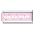Charm per bracciale in argento con testo rosa TODAY IS A GOOD DAY e fiori - Stile GOOD dAy Slogan (17)