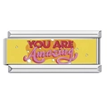 Maglia modulare per bracciale in acciaio inox con stampa gialla YOU ARE AMAZING - Stile Amazing Slogan (18)