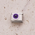 Italian style charm link with purple evil eye design for DIY bracelets - Purple Eye (16)