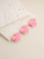 Roze vlinderhangers van hars met suikertextuur en gouden ringen voor DIY-sieraden - Roze