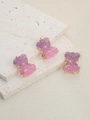 Pendentif ours en cristal dégradé violet et rose avec détails d'étoile dorée - Violet