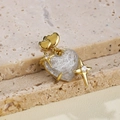 Eleganter Herzanhänger Halskette mit bunten Fasern und goldenen Stern-Akzenten - Silber