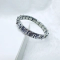 Detail of Italian charm bracelet links with eagle relief and steel engraving - Silver Eagle Style