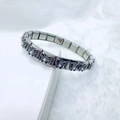 Italian style stainless steel modular link bracelet with silver butterfly and pearl charms - Silver Butterfly Pearl Style