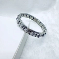 Bracelet à breloques italien en acier inoxydable argenté avec détails d'abeilles - Style Abeille Argenté