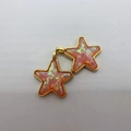 Pendenti a stella in oro con resina rosa e glitter per la creazione di gioielli - Stella Rosa