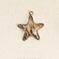 Star-shaped abalone shell pendant with gold-plated frame for DIY jewelry making - Pentagram