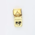 Gold Italian charm with passport engraving and heart earth design for DIY bracelet - Black Earth Passport(14)