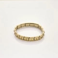 Golden Italian charm modular bracelet in polished stainless steel for men and women - Gold