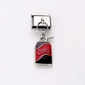 DIY Charm für Edelstahlarmbänder mit rot-schwarzem Emaille-Dosen-Design für Frauen - Rot-Schwarze Cola-Dose Stil (49)