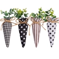 Easter fabric carrot set with black and white dots, stripes and check patterns for party decor - Carrot (Set of 4)