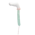 Easter long leg bunny decorative stem in mint green with white polka dots and pink lace - Green