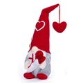Valentine's Day gnome plush doll holding red roses and featuring red heart hat detail - Red Hat with Rose Style (Male)