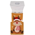 Ginger plush Reindeer Christmas toilet seat cover and rug set with snowflake embroidery - Reindeer