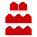 Set van 8 rood-witte kerstmuts stoelhoezen voor feestelijke kerstversiering in de kamer - Set Van Acht
