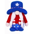 Gnome patriotique du 4 juillet avec décor d'étoiles et de rayures rouges blanches bleues - Bleu