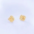 Basi per orecchini a lobo dorati a forma di fiore con perni in argento 925 per perle DIY - Oro 18K Montature per Orecchini